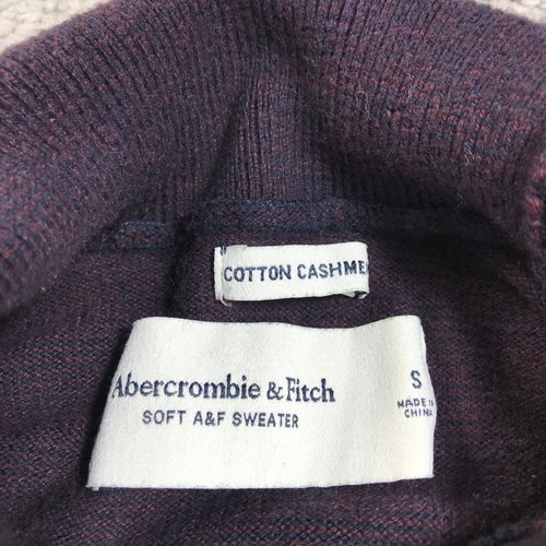Abercrombie & Fitch Sweater Womens Small Cotton Cashmere Red Turtleneck Preppy - Picture 3 of 9