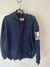 FR Berne Full Zip Hooded Sweatshirt Mens Size XL - Navy Blue- FIRE RESISTANT
