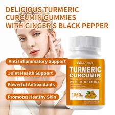 1950mg Turmeric Curcumin w/ Bioperine Black Pepper 30-120 Capsules High Potency