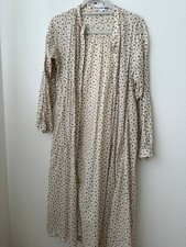 UNIQLO INES DE LA FRESSANGE Floral Printed Long Sleeve Shirt Dress S Good Condit