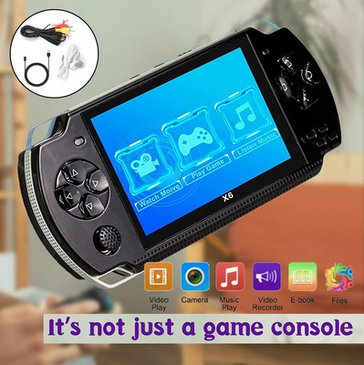 Handheld Spielekonsole 4,3'' Retro Videospielkonsole 8GB Game Joystick Geschenke
