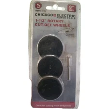 Chicago Electric Power Tools 1-1/2 Inches Rotary Cut-off Wheels 3pc Set New