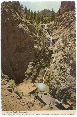 Seven Falls CO Postcard Colorado