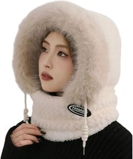 Winter Warm Hat with Mask and Neck Warmer 3-in-1 Windproof for Men and Women 