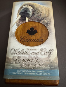 Canada 2005 $5 Atlantic Walrus & Calf Limited-Edition Stamp & Coin Set