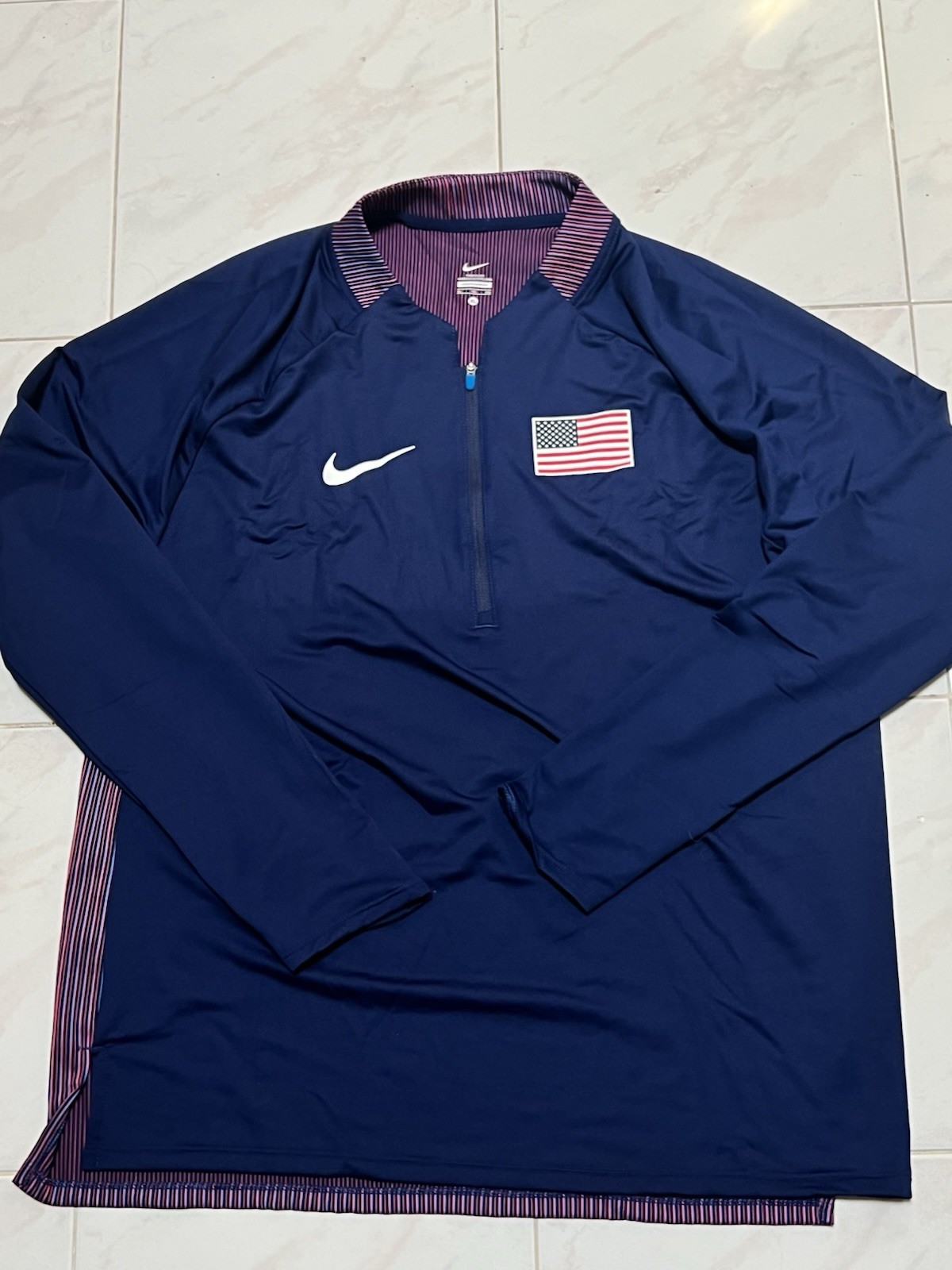Nike USA Team MADE IN USA Running Pro Elite 1/2 Zip Pullover AO8721-492 Men’s XL