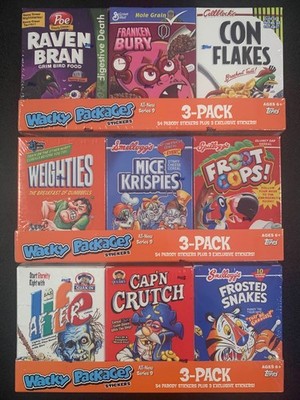 Wacky Packages All-New Series 9 ANS9 Sealed Cereal Box Packs 3x Set Topps 2012