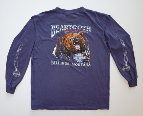 Vintage 2002 Harley Davidson Motors & Lightning Long Sleeve Men's XL T-Shirt
