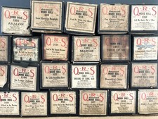 Lot of 24 Antique 1910s-1920s QRS Player Piano Rolls/Avalon/Peggy/Margie