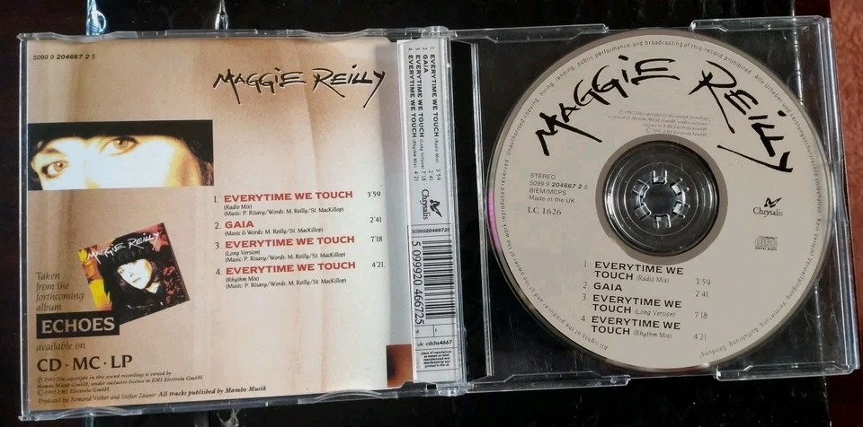Maggie Reilly : Everytime We Touch CD Single (3 Versions, 1992) - Image 3 of 3