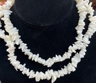 White Mother Of Pearl chip beads 36 inch strand
