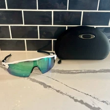 Used Oakley Radar EV Path Polished White Frame w/Prizm Jade Iridium & Case