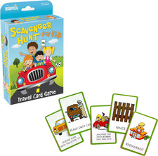 Travel Scavenger Hunt Card Game for Kids, Activities for Family Vacations, Road