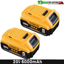 1--2Pack 8.0/6.0AH 20V XR Lithium Ion Battery 20 Volt Max DCB205 DCB200 8000mAH