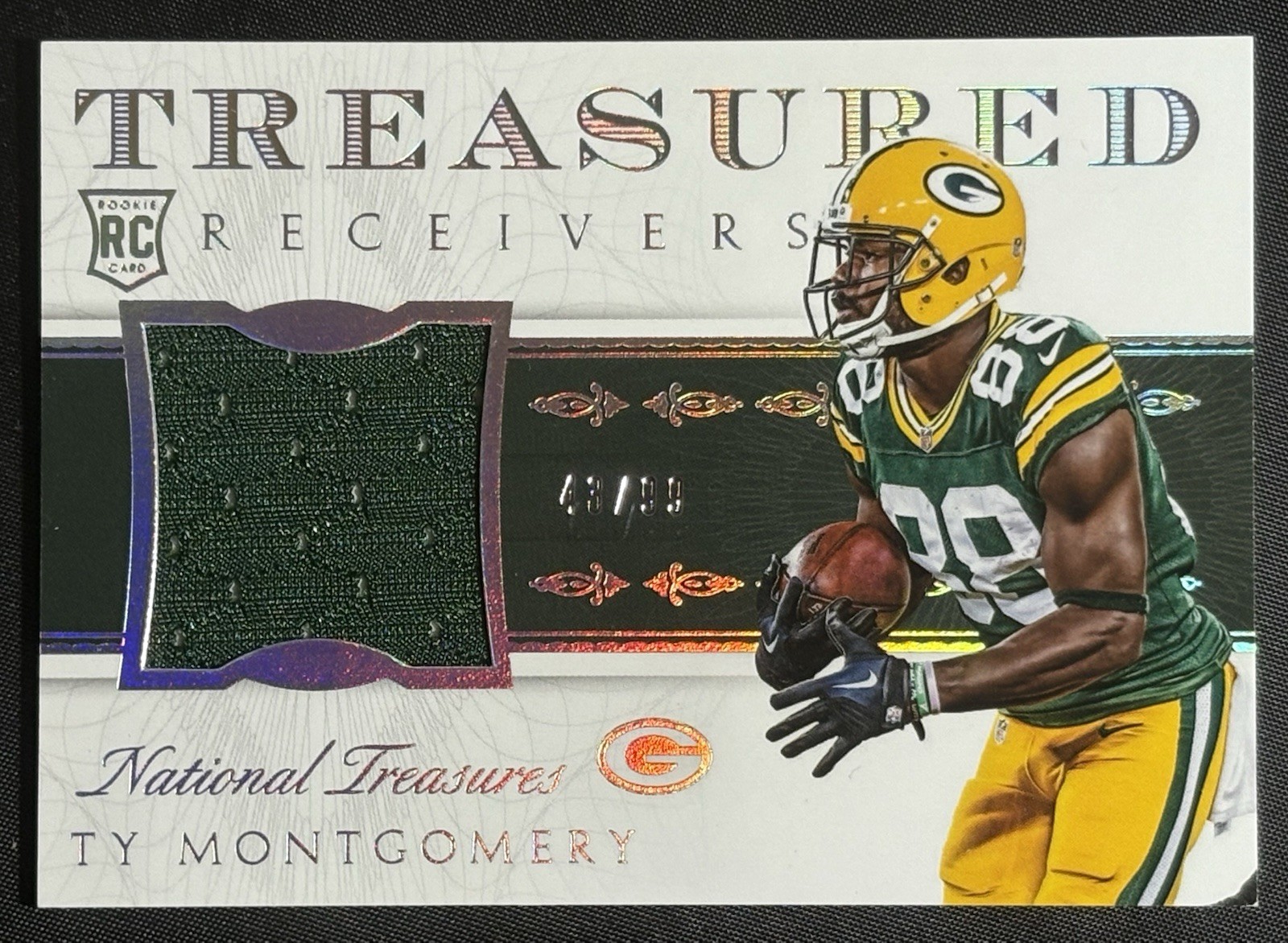 Ty Montgomery Panini National Treasures Treasured Receivers #TWRTY Base