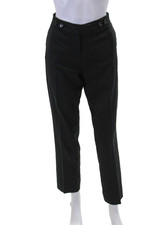 Moschino Cheap Chic Womens Creased Slim Leg Dress Pants Black Size 8