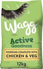 Wagg Active Goodness Complete Dry Adult Dog Food Chicken & Veg 12kg - For All Ac 1.21 per kilo