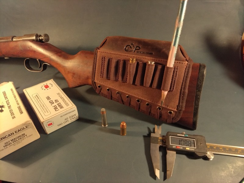 OP Original Power Rifle Butt Stock Leather Chin Rest, .223 Caliber or Thereabout
