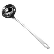 Soup Ladle Spoon, Heat Resistance Stainless Steel Long Handle Comfortable Grip