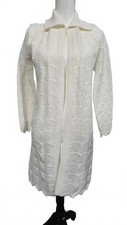Cozy White Knit Long Sleeve Cardigan Jacket
