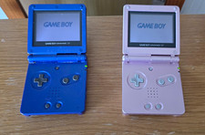 Nintendo Game Boy Advance SP AGS-001 Bundle 2 Consoles Blue/Pink + 6 Games.