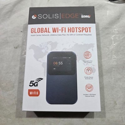 SIMO Solis Edge 5G Mobile Hotspot  w/ Lifetime Data - New Sealed - Fast Ship