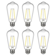 Edison Light Bulbs 60 watt Equivalent, E26 LED Bulb Dimmable, Soft White 2700...