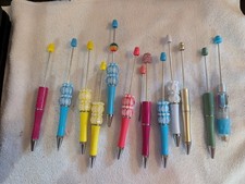 12 Pieces DIY Beadable Pen Bulk Kit Ballpoint Pens
