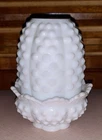 Vintage 4 1/2” Fenton Art Glass Milk Glass Hobnail Pattern Fairy Lamp Light