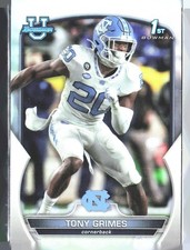 2022 Bowman University Chrome #75 Tony Grimes North Carolina Tar Heels Refractor