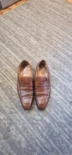 Crockett & Jones Merton 10 E Chesnut Calf Leather Penny Loafers