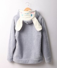 Sanrio Cinnamoroll Hoodie w/Ear Fluffy Soft Boa Sax Blue Japan Limited Cosplay L