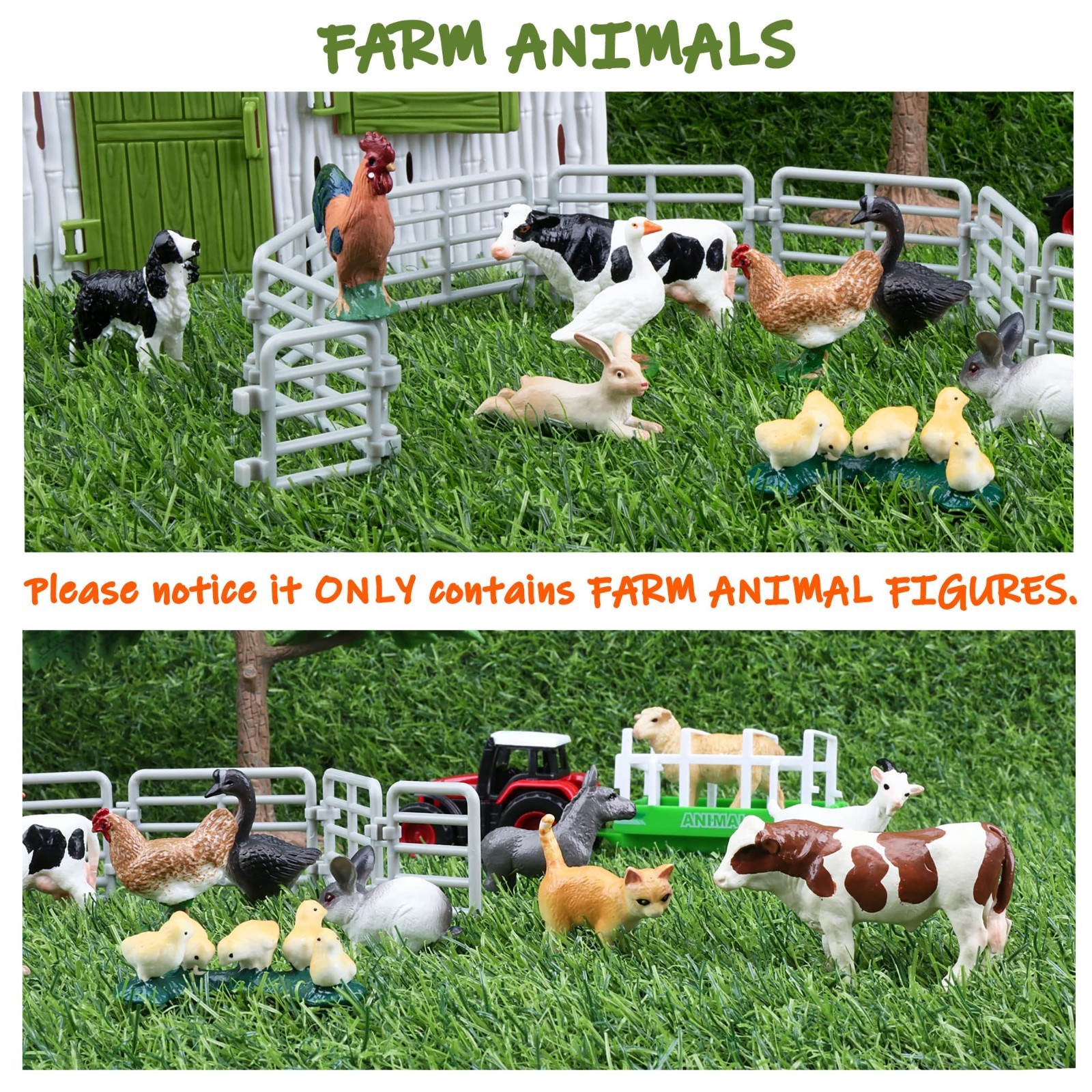Toymany 14PCS Farm Animal Figures Toy For Kids Children Toddlers