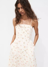 NWT mango Floral-print flared dress