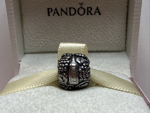 239B NWOT AUTH PANDORA SS VINO WINE CHARM #791222 RETIRED!