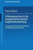 Erfahrungswissen In Der ComputerunterstüTzten Angebotsbearbeitung Thomas Nietsch