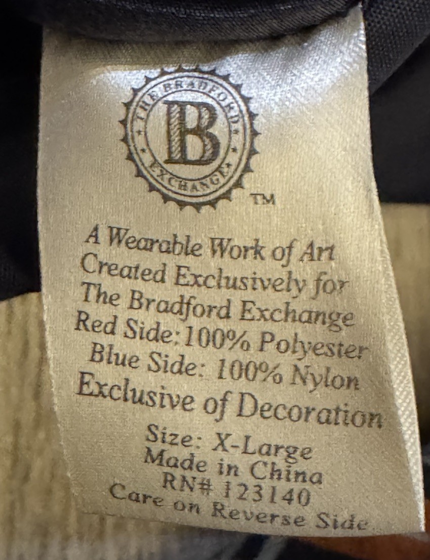 Bradford Exchange USMC Reversible Full Zip Fleece Nylon Jacket Men XL Semper Fi