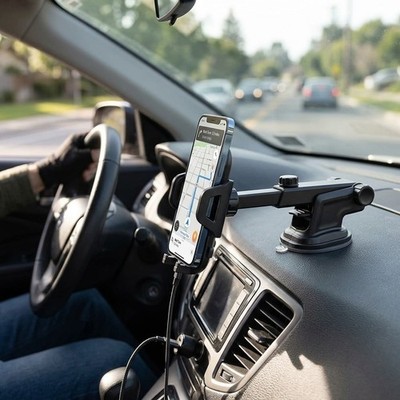 Car Phone Mount, 3-in-1 Suction Cup Air Vent Dashboard Holder