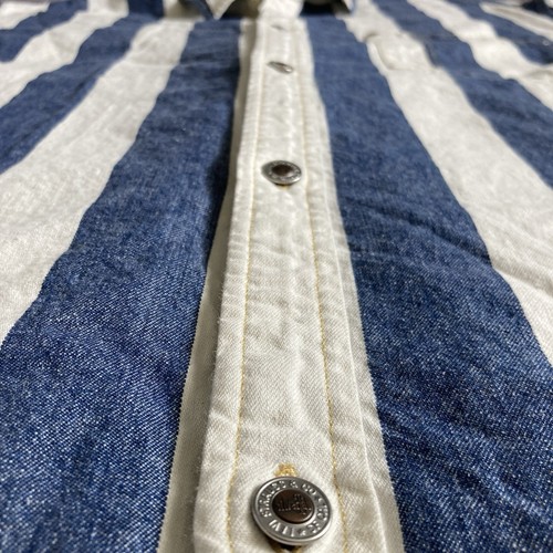 Levis Silver Tab Oversized Striped Button Up Shirt Men’s XL Retro Look Denim - Bild 3 von 11