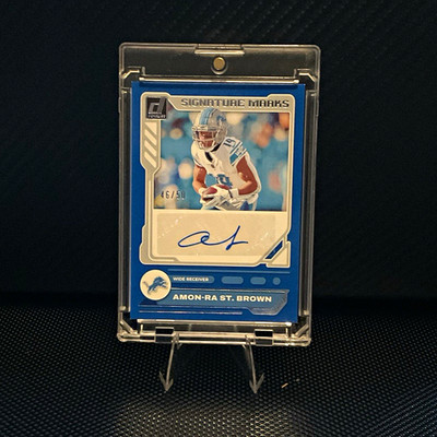Panini Donruss 2023 Signature Marks Amon-Ra St. Brown SM-ASB Blue Auto /50
