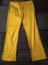 Women's Yellow Chino Pants Monoprix Femme Designer Apparel 