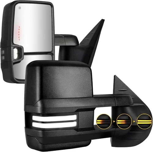 Switchback Towing Mirrors for 2007-2013 Silverado GMC Sierra 1500 2500HD 3500HD