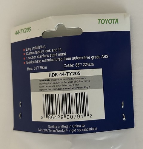 Antenna di ricambio Metra 44-TY205 per Select 1985-2007 Chevrolet/Subaru/Toyota - Foto 7 di 11