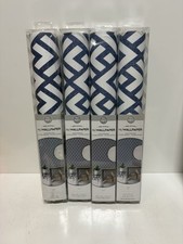 4 NuWallpaper Kanoko Navy Vinyl Peel Stick Wallpaper Roll 20.5 in x 18 ft