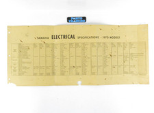 Vintage Yamaha Fold-Out Poster 1970 Electrical Specifications AT1/DT1/RT1/R5/XS1