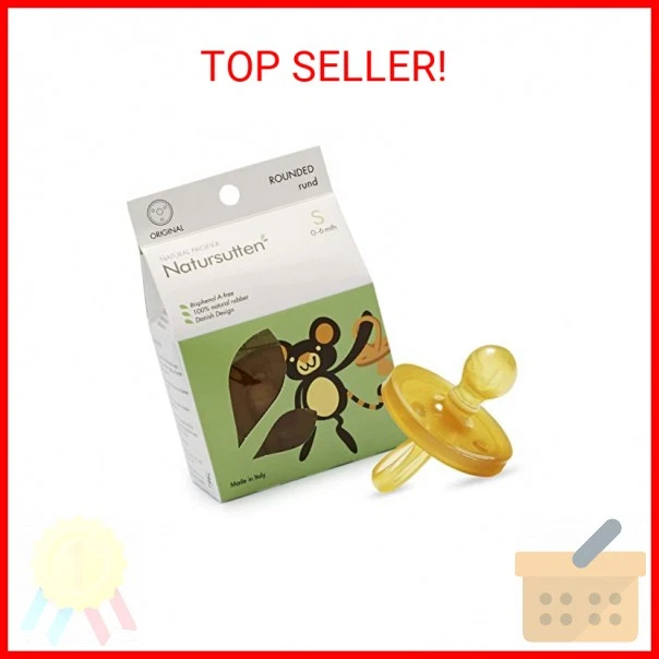 Chupetes Natursutten 0-6 Meses - Paquete de 1 Escudo Original Pezón Redondo Natural R Foto 2 de 2