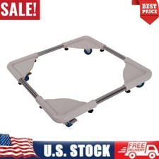 Adjustable Compact Washer Dolly W/4 Swivel Wheels Laundrys Move Appliances White