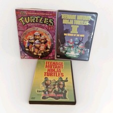 Vintage Teenage Mutant Ninja Turtles Box Set TMNT 1 2 3 Movie DVD Lot 3-Pack