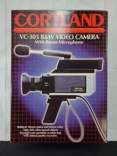 Cortland VC-305 Vintage B W Video Camera w/ Boom Microphone
