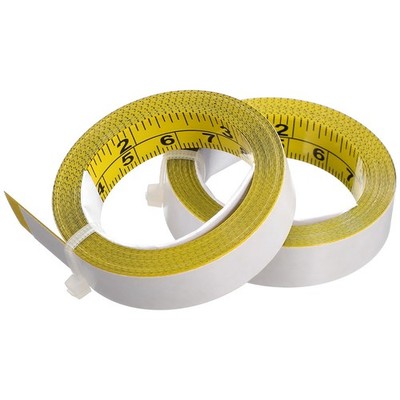 2 Rolls Stahllinealband Selbstklebendes Maßband Metermaß Klebriges